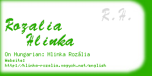 rozalia hlinka business card
