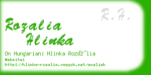 rozalia hlinka business card